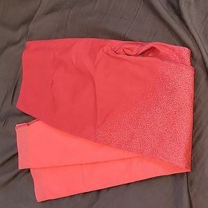 GymShark Ombre Seamless Leggings Red/Pink